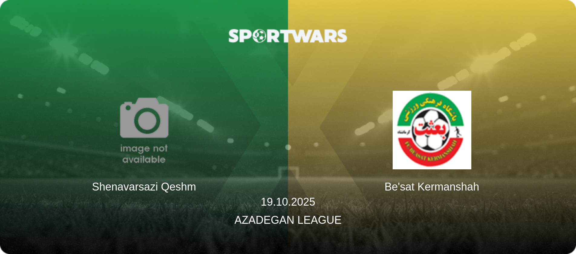 Shenavarsazi Qeshm — Be'sat Kermanshah, 19.10.2025 — Azadegan League (match preview)