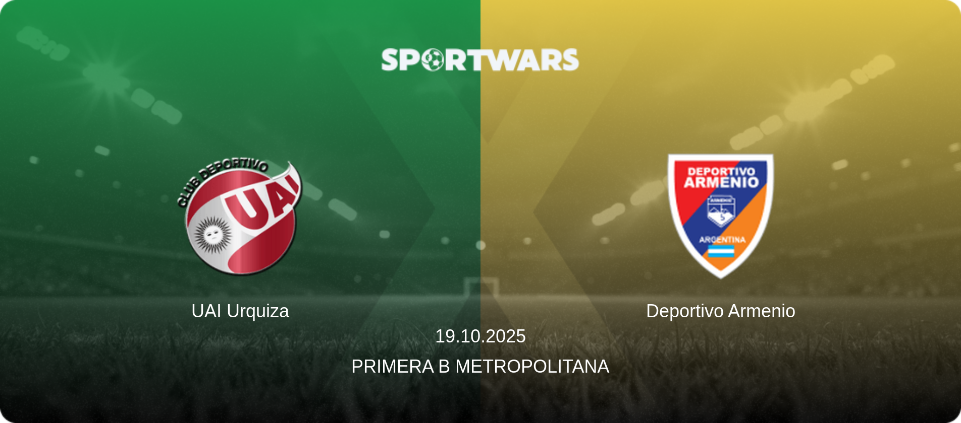 UAI Urquiza — Deportivo Armenio, 19.10.2025 — Primera B Metropolitana (match preview)