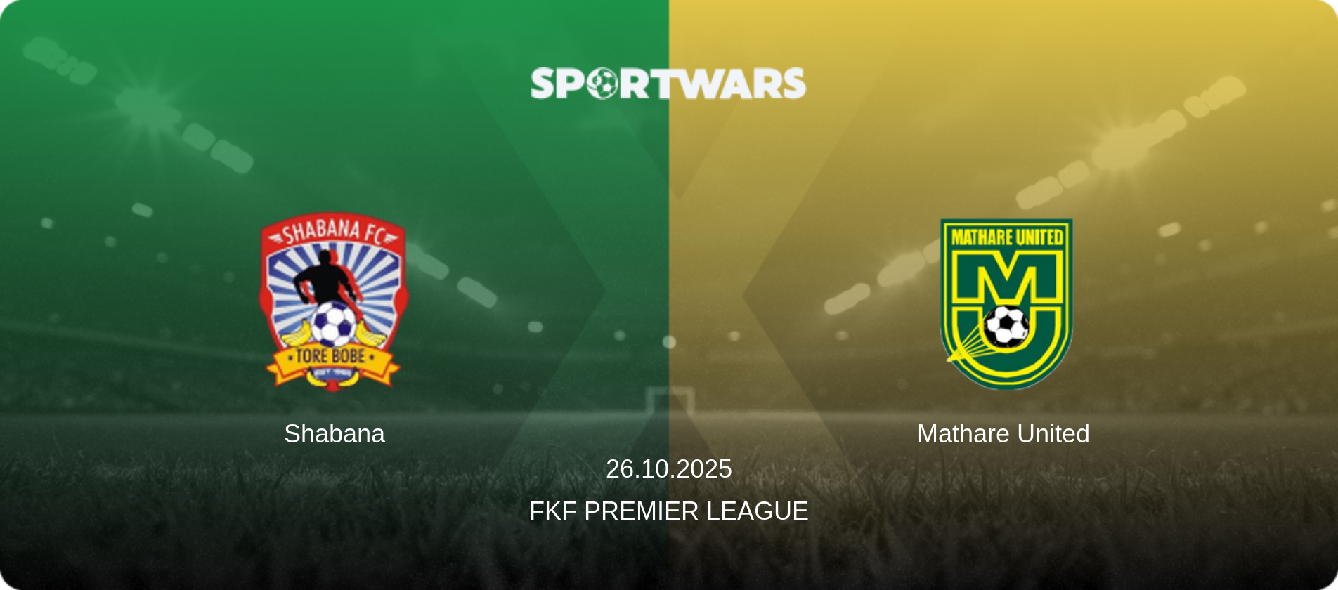 Shabana — Mathare United, 26.10.2025 — FKF Premier League (match preview)