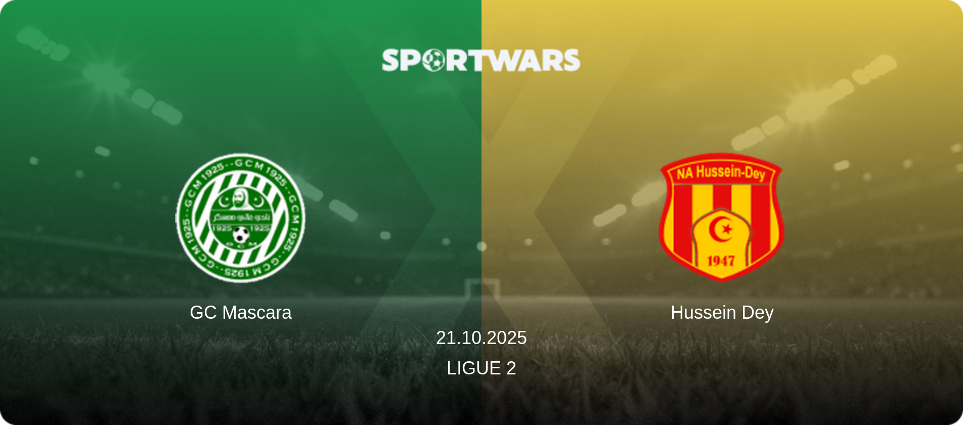 GC Mascara — Hussein Dey, 21.10.2025 — Ligue 2 (match preview)