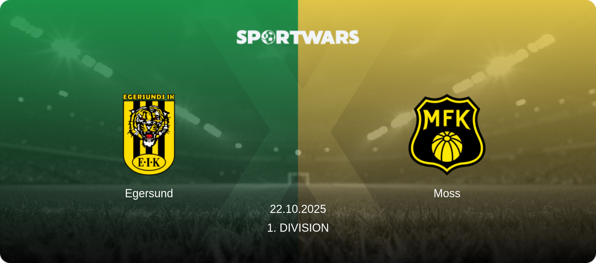 Egersund — Moss, 22.10.2025 — 1. Division (match preview)