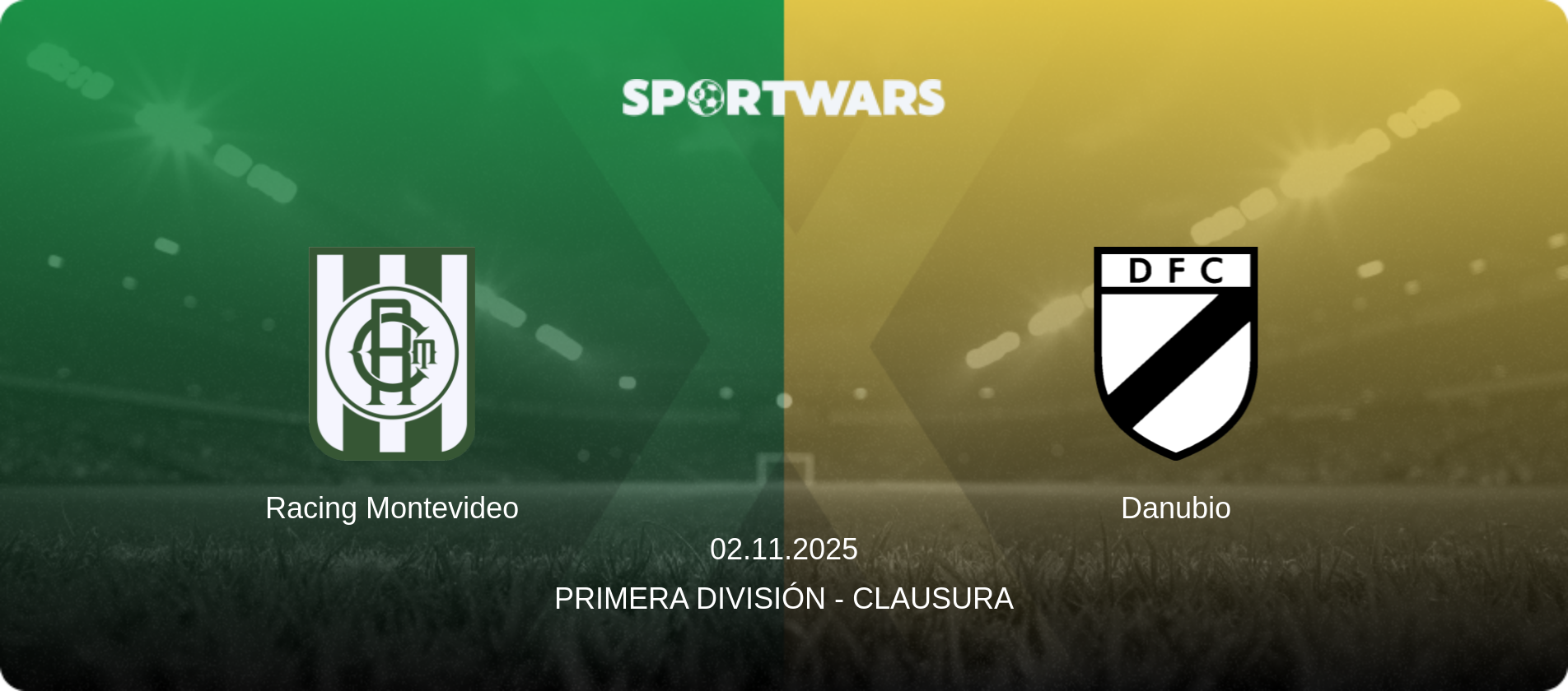 Racing Montevideo — Danubio, 02.11.2025 — Primera División - Clausura (match preview)