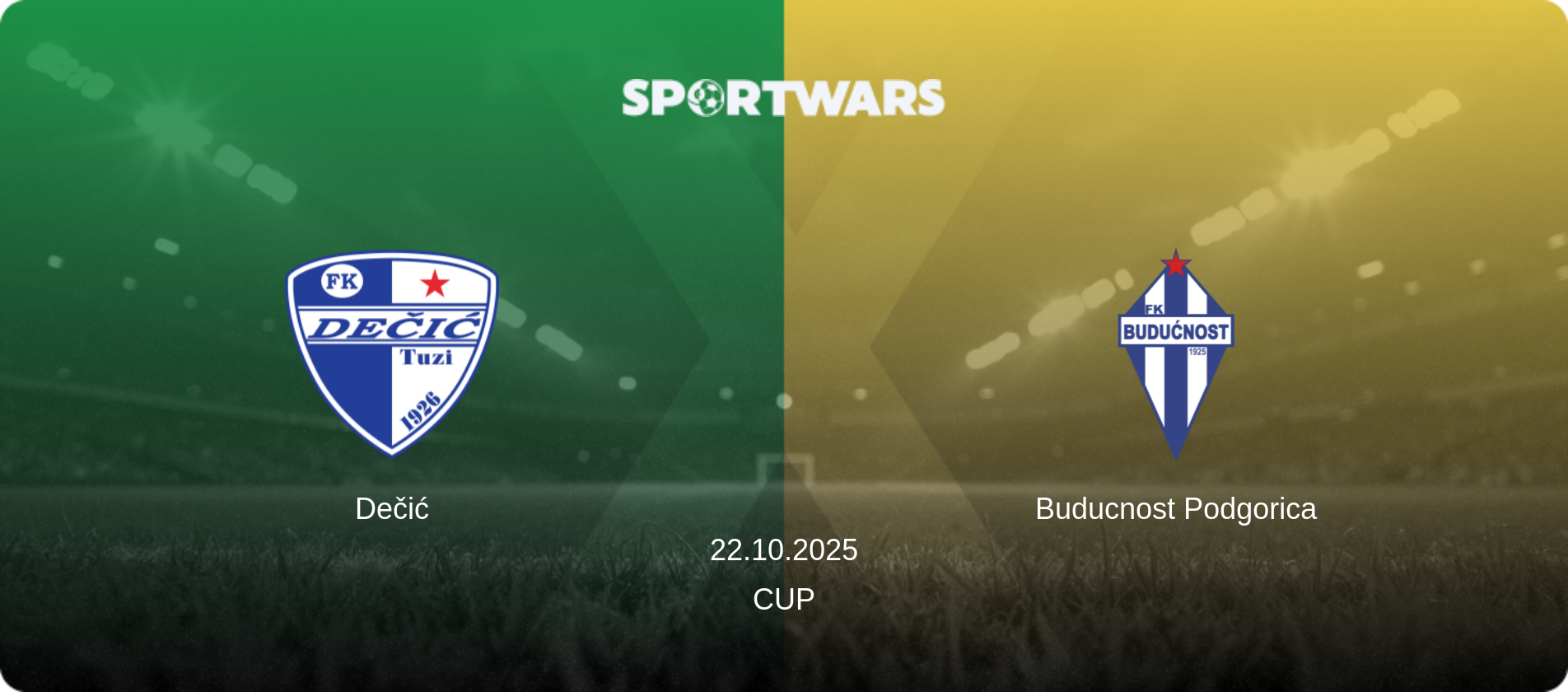 Dečić — Buducnost Podgorica, 22.10.2025 — Cup (match preview)