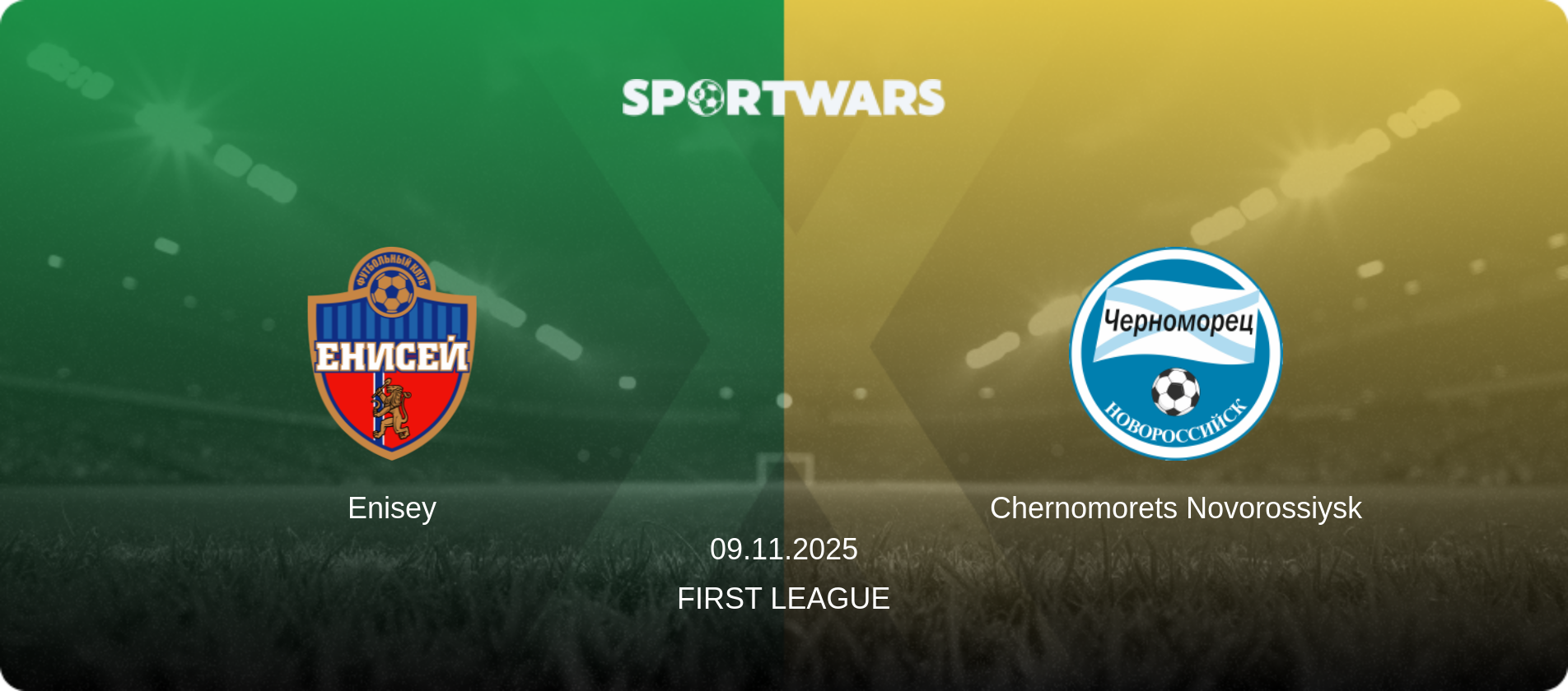 Enisey — Chernomorets Novorossiysk, 09.11.2025 — First League (match preview)