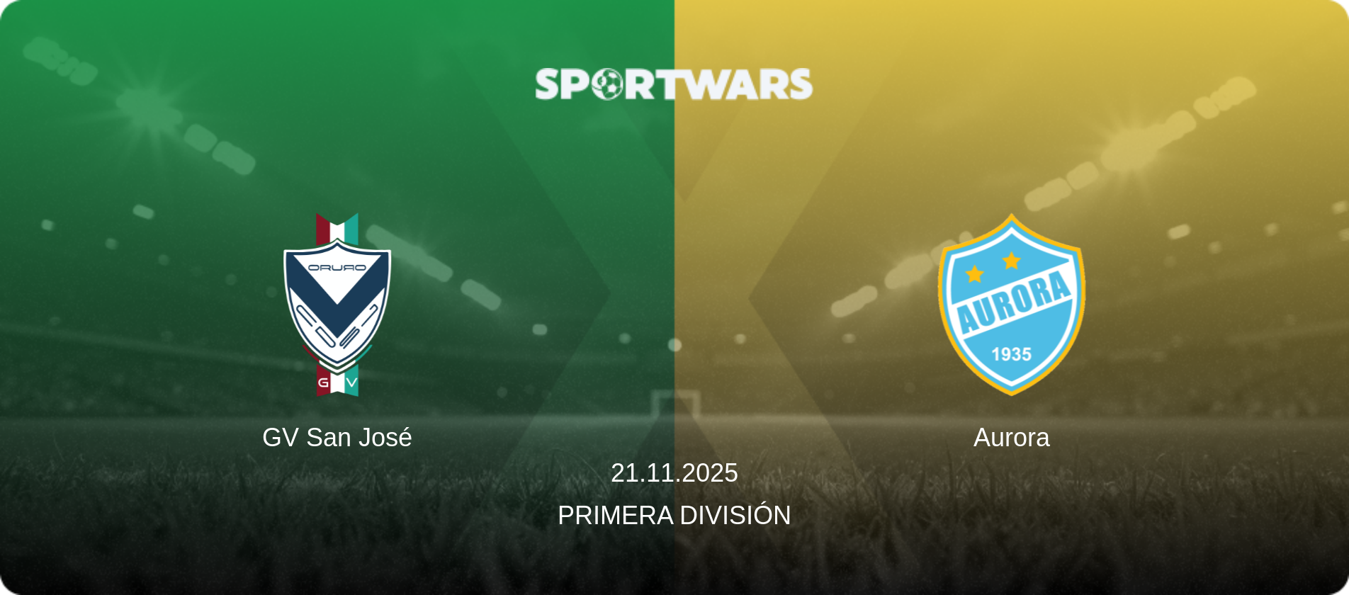 GV San José — Aurora, 21.11.2025 — Primera División (match preview)