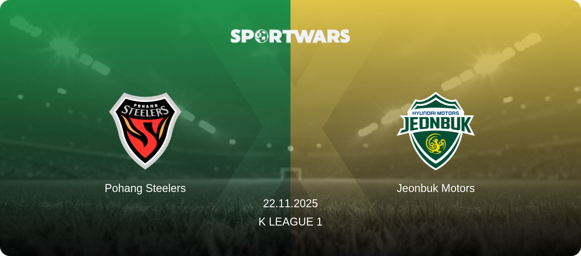 Pohang Steelers — Jeonbuk Motors, 22.11.2025 — K League 1 (match preview)