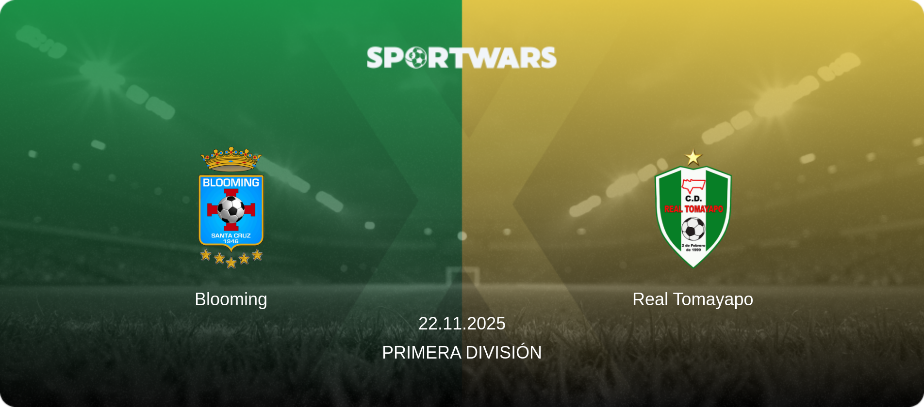 Blooming — Real Tomayapo, 22.11.2025 — Primera División (match preview)