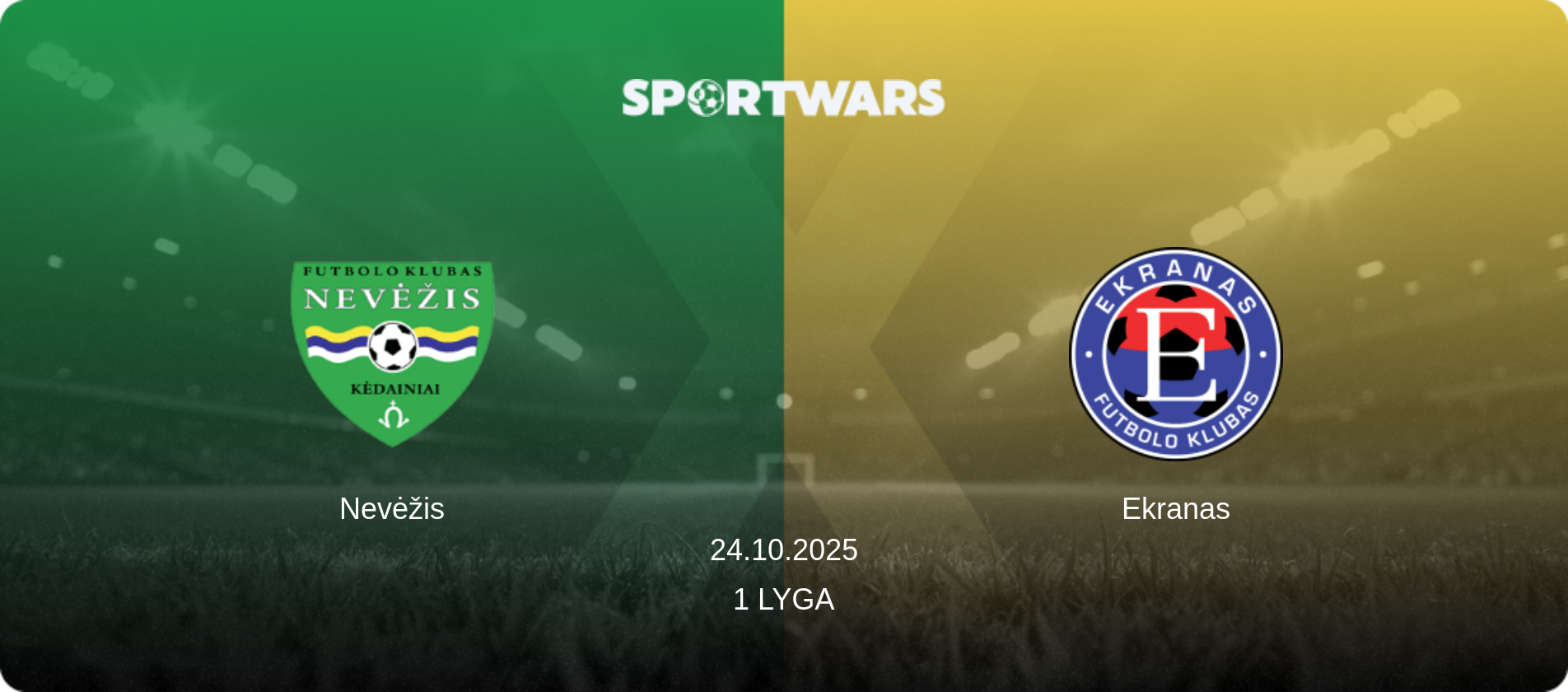 Nevėžis — Ekranas, 24.10.2025 — 1 Lyga (match preview)