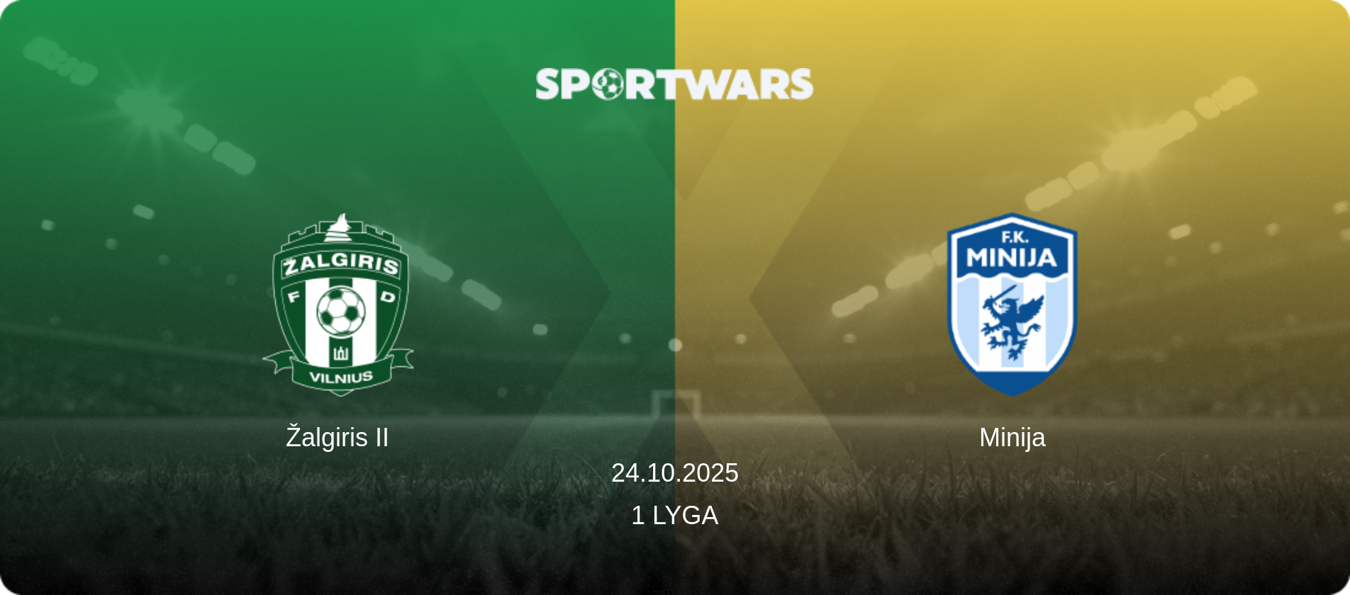 Žalgiris II — Minija, 24.10.2025 — 1 Lyga (match preview)