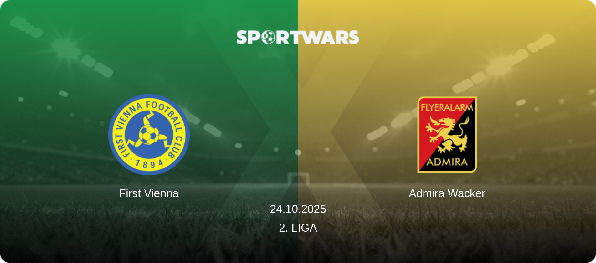 First Vienna — Admira Wacker, 24.10.2025 — 2. Liga (match preview)