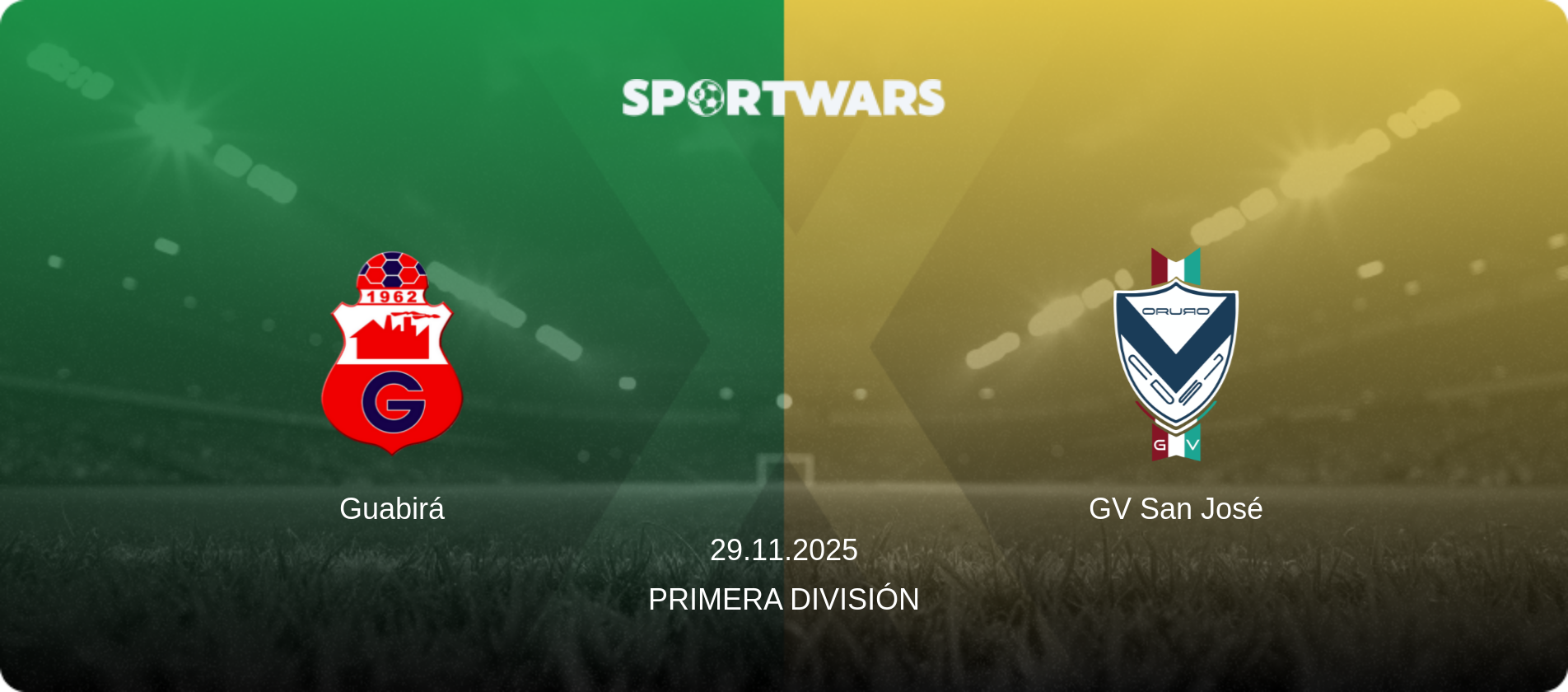 Guabirá — GV San José, 29.11.2025 — Primera División (match preview)