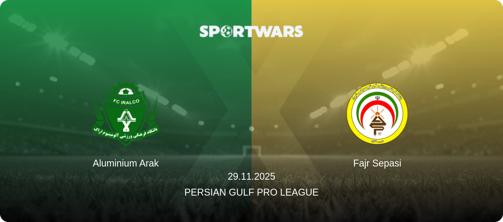 Aluminium Arak — Fajr Sepasi, 29.11.2025 — Persian Gulf Pro League (match preview)