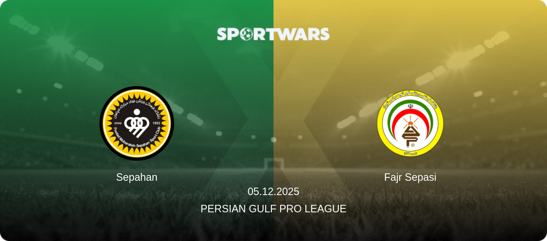Sepahan — Fajr Sepasi, 05.12.2025 — Persian Gulf Pro League (match preview)