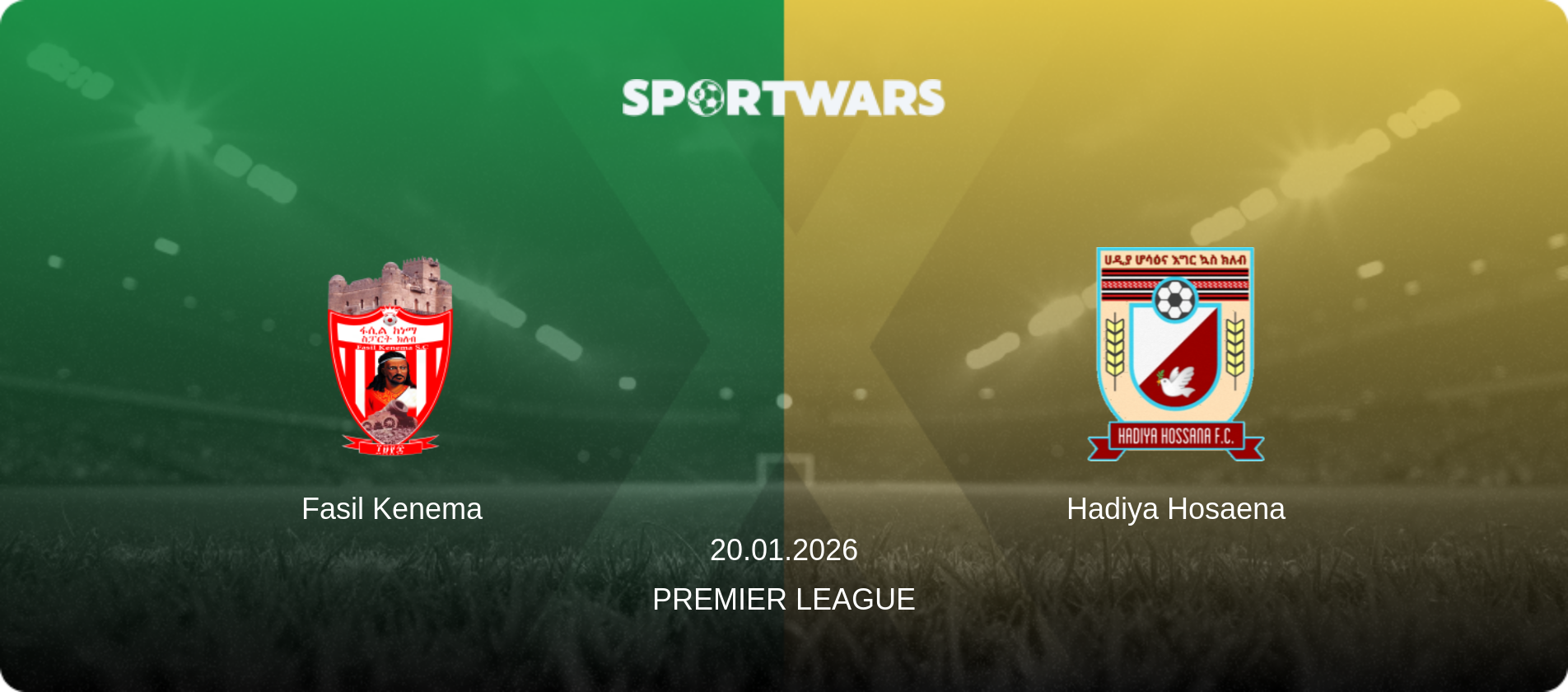 Fasil Kenema — Hadiya Hosaena, 20.01.2026 — Premier League (match preview)