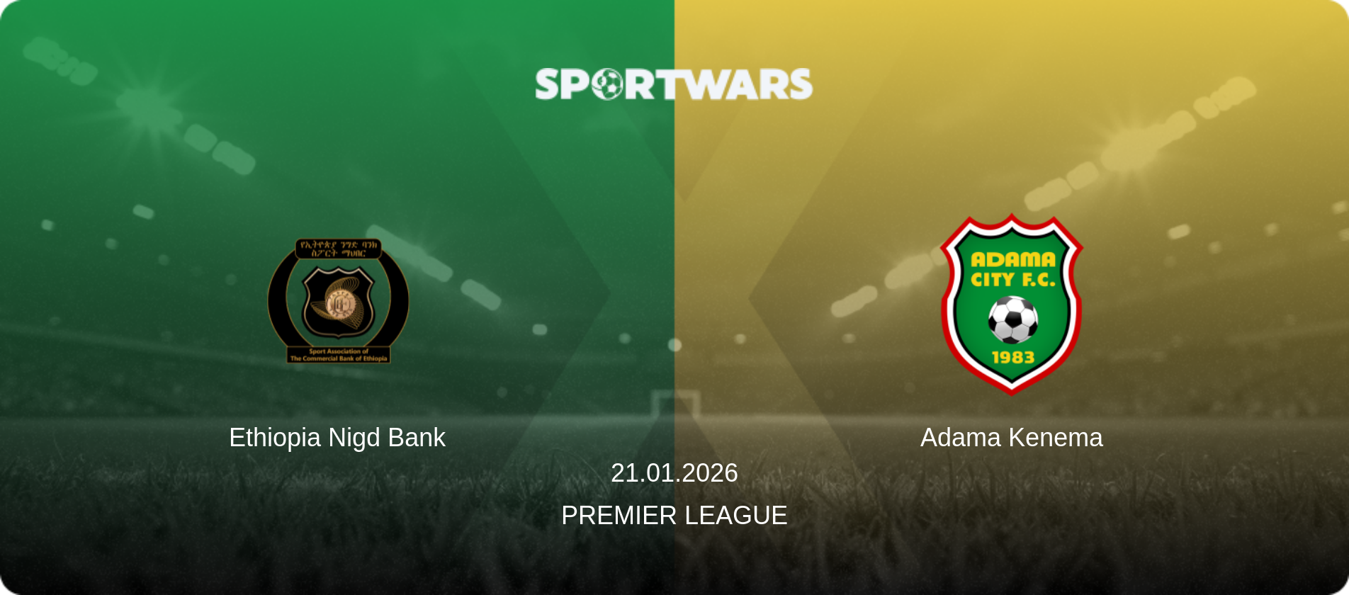 Ethiopia Nigd Bank — Adama Kenema, 21.01.2026 — Premier League (match preview)