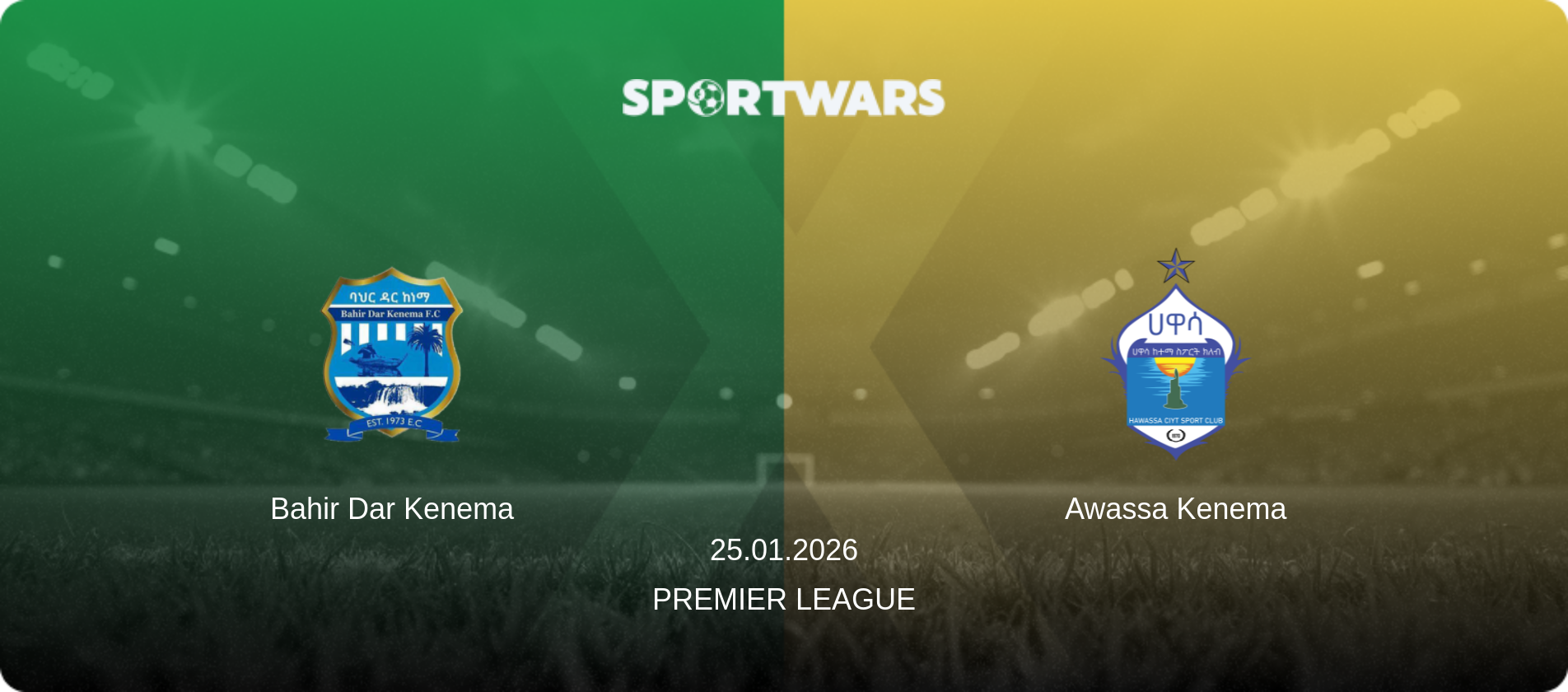 Bahir Dar Kenema — Awassa Kenema, 25.01.2026 — Premier League (match preview)