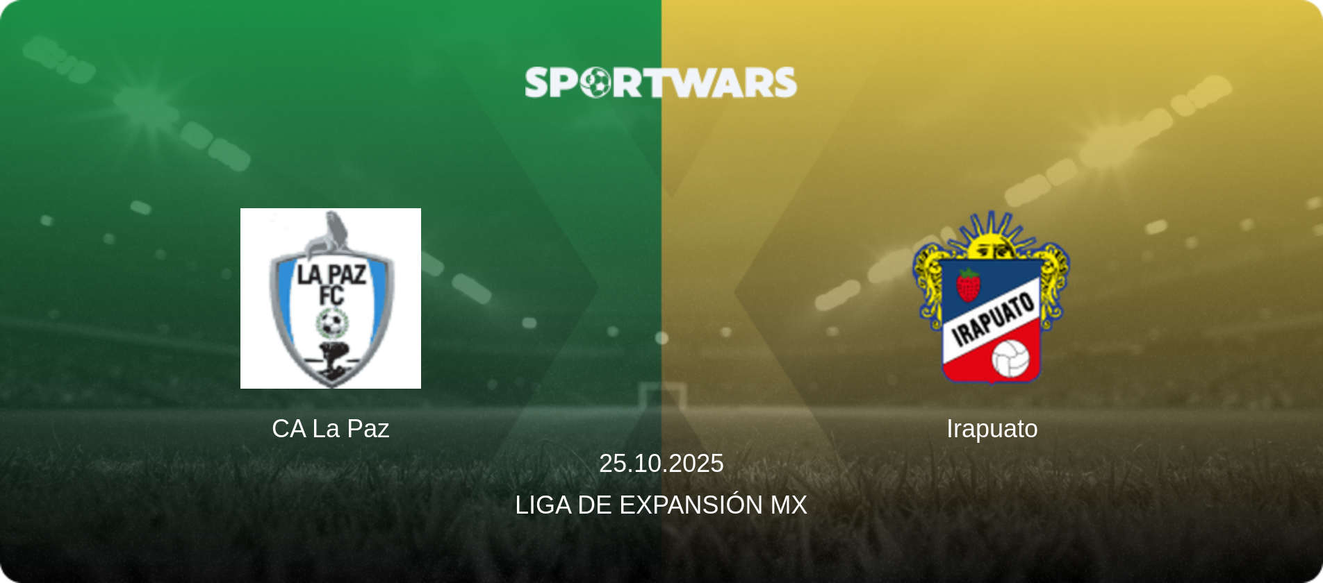 CA La Paz — Irapuato, 25.10.2025 — Liga de Expansión MX (match preview)