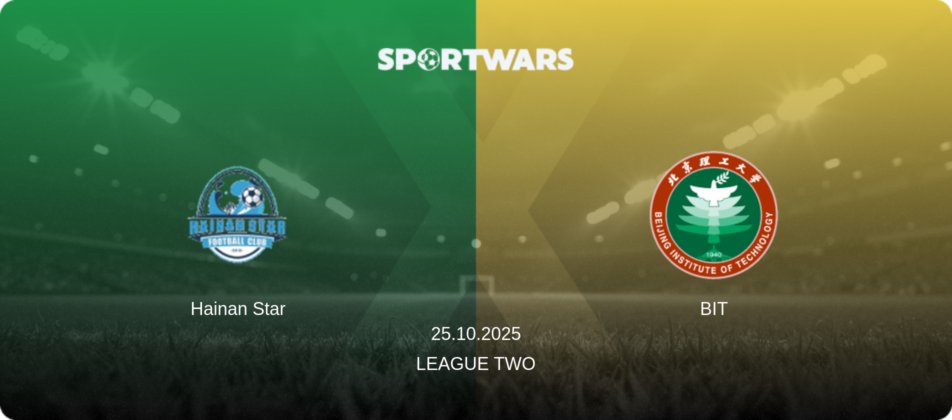 Hainan Star — BIT, 25.10.2025 — League Two (match preview)