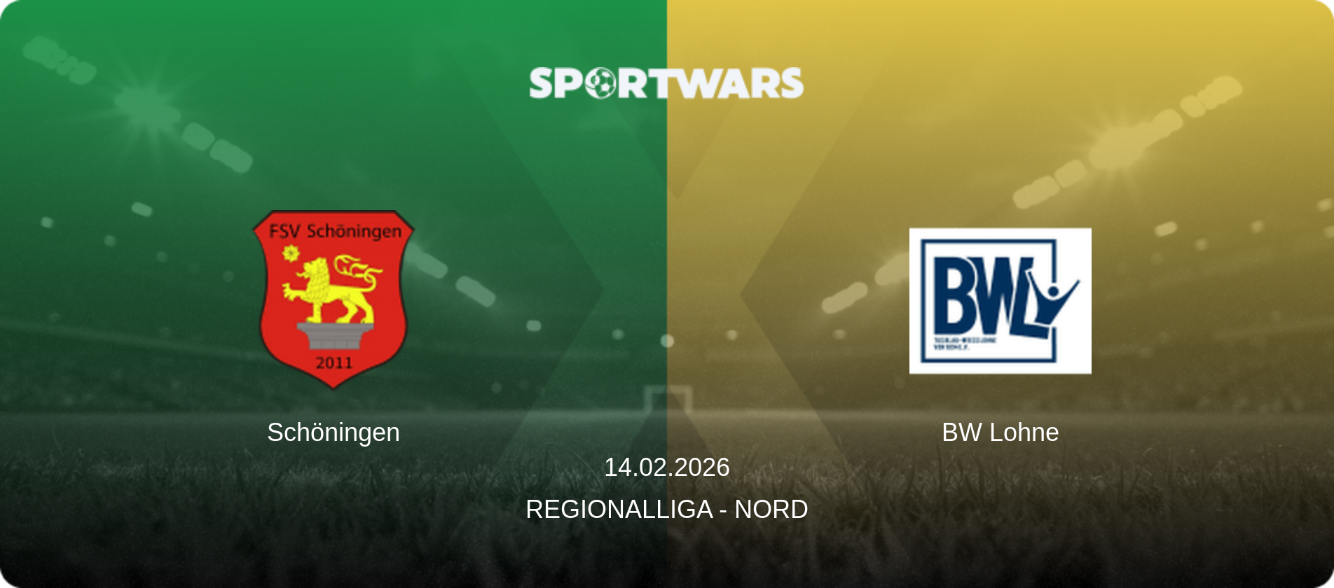 Schöningen — BW Lohne, 14.02.2026 — Regionalliga - Nord (match preview)