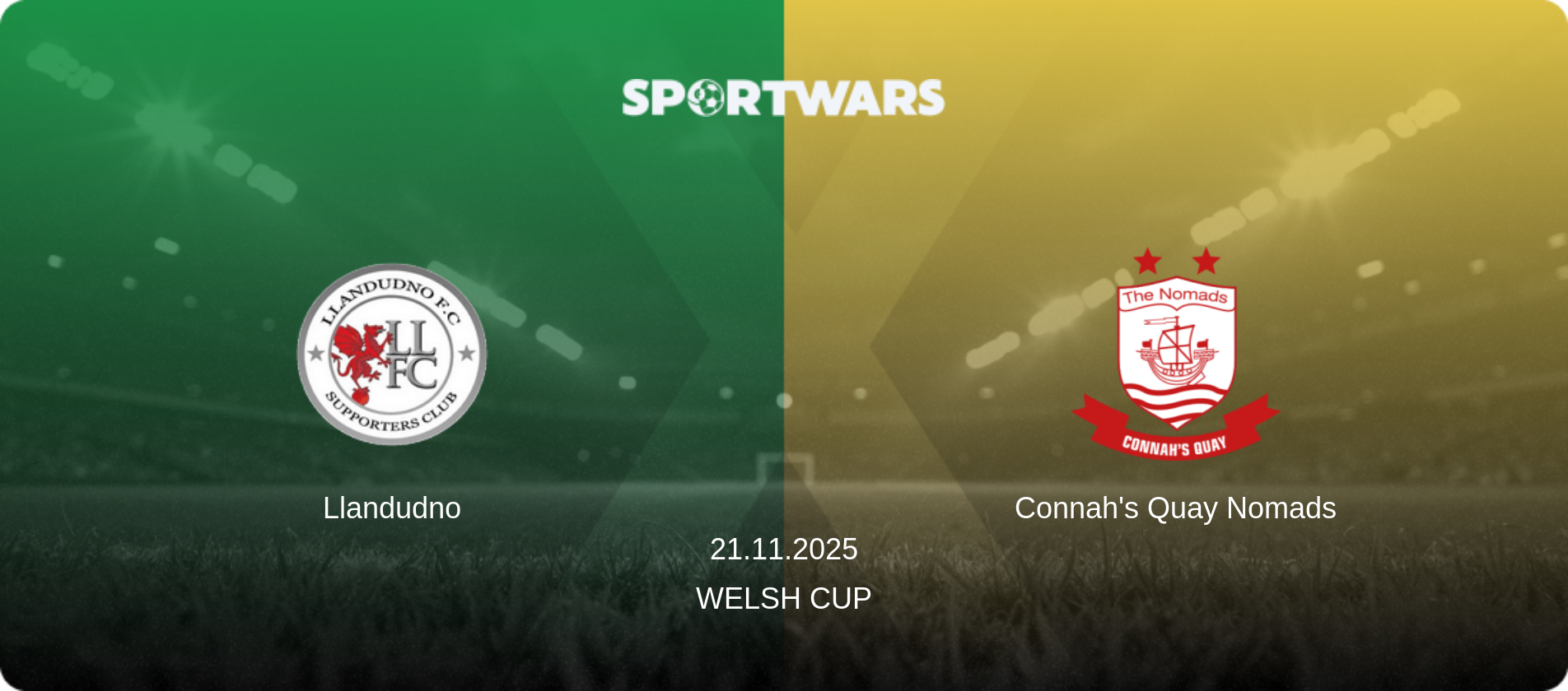 Llandudno — Connah's Quay Nomads, 21.11.2025 — Welsh Cup (match preview)