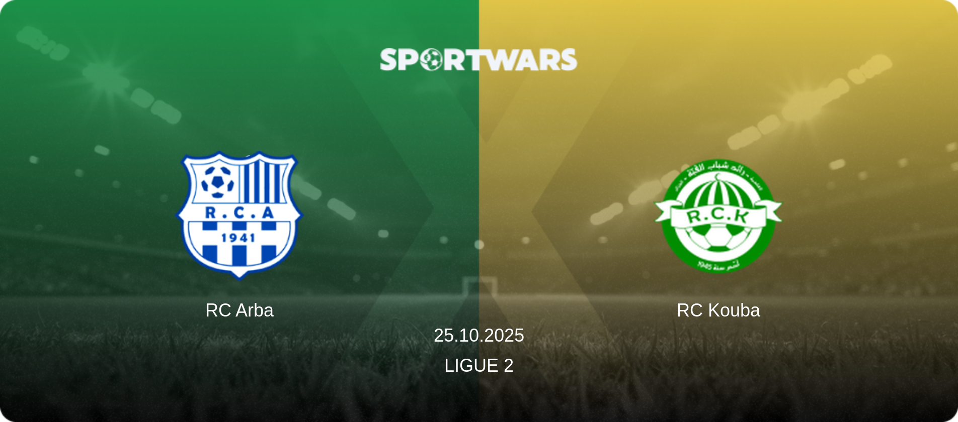 RC Arba — RC Kouba, 25.10.2025 — Ligue 2 (match preview)