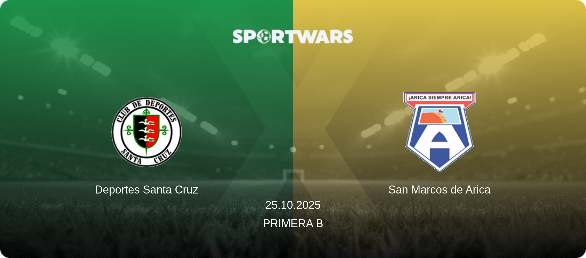 Deportes Santa Cruz — San Marcos de Arica, 25.10.2025 — Primera B (match preview)