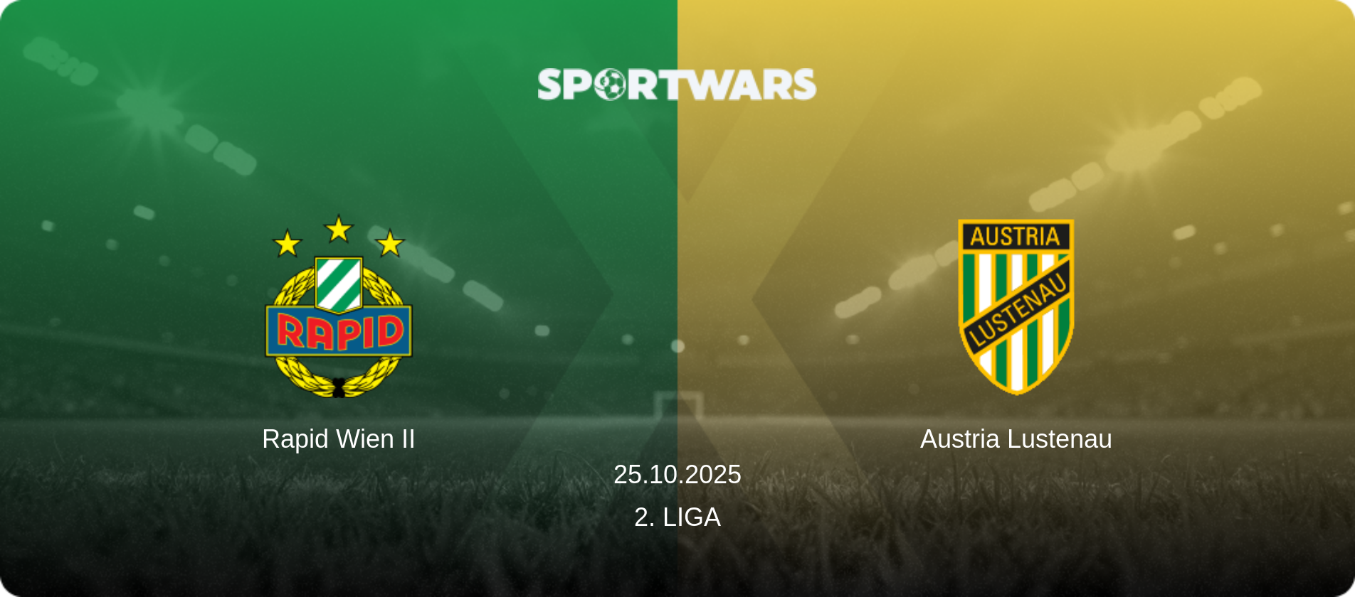 Rapid Wien II — Austria Lustenau, 25.10.2025 — 2. Liga (match preview)