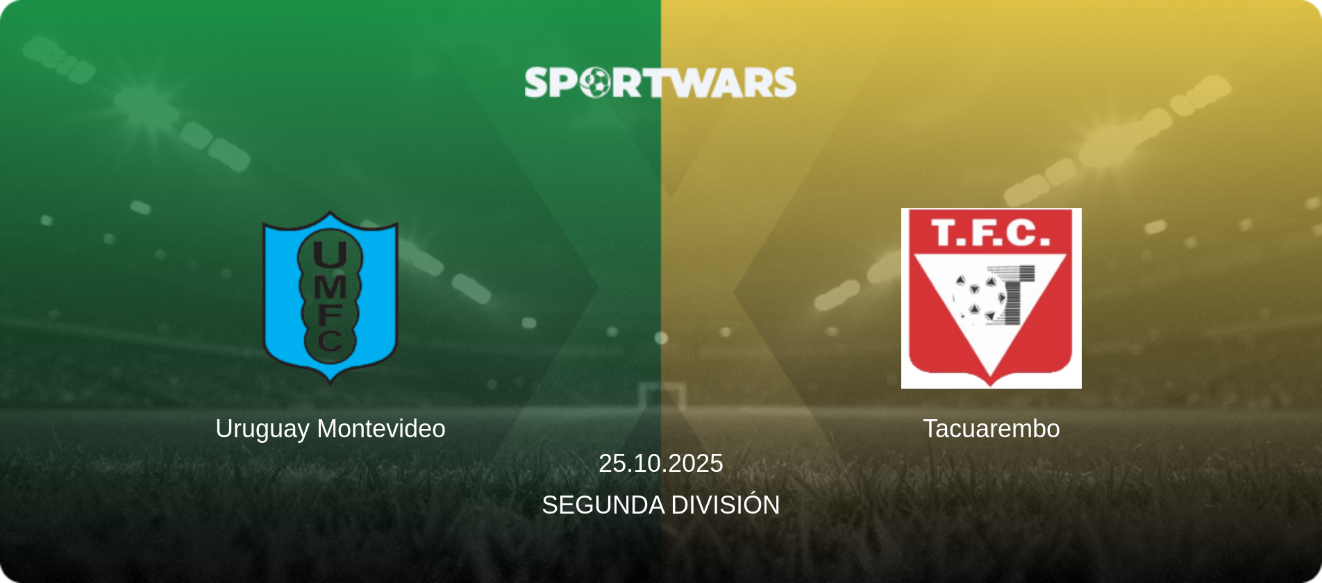 Uruguay Montevideo — Tacuarembo, 25.10.2025 — Segunda División (match preview)