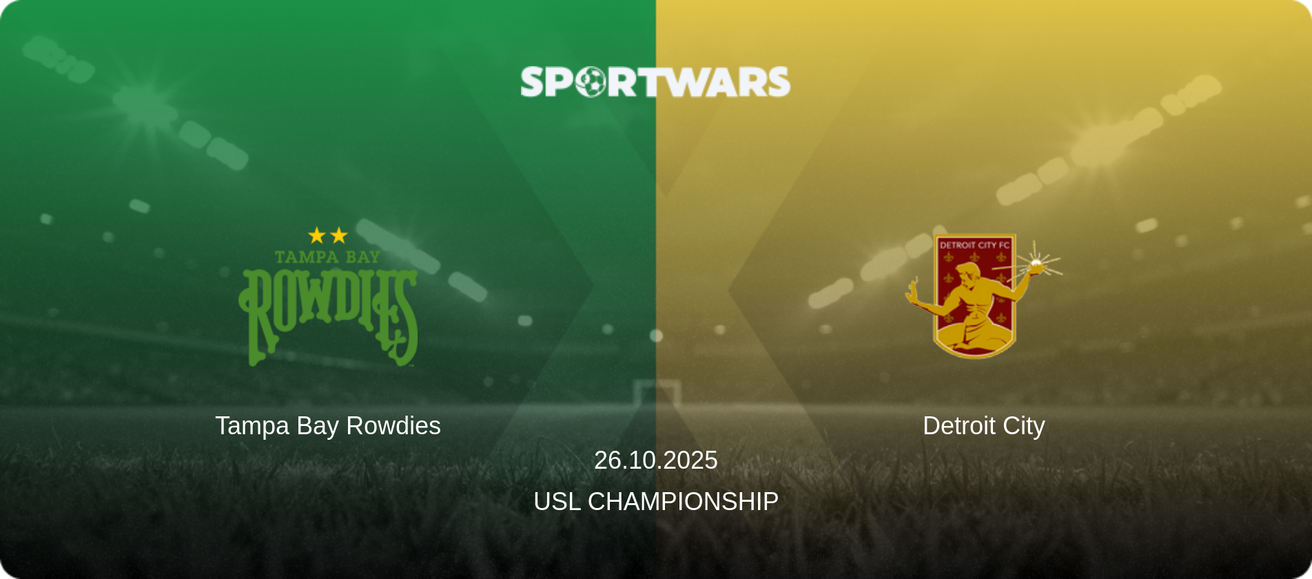Tampa Bay Rowdies — Detroit City, 26.10.2025 — USL Championship (match preview)