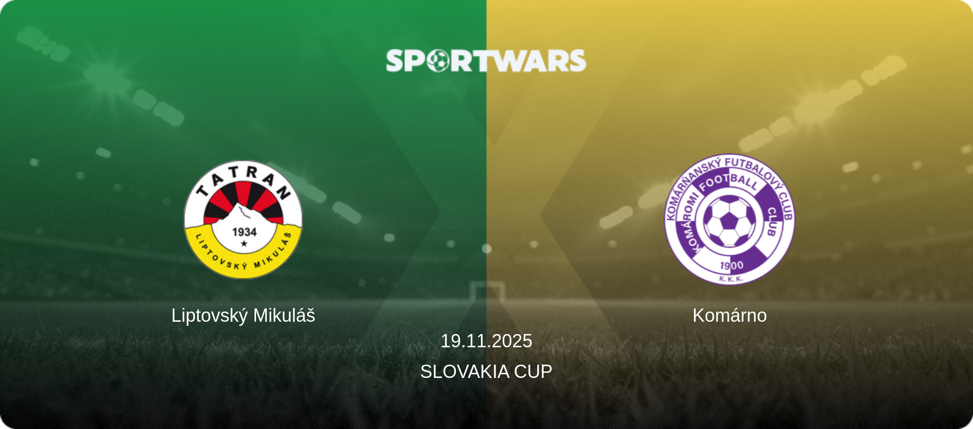 Liptovský Mikuláš — Komárno, 19.11.2025 — Slovakia Cup (match preview)