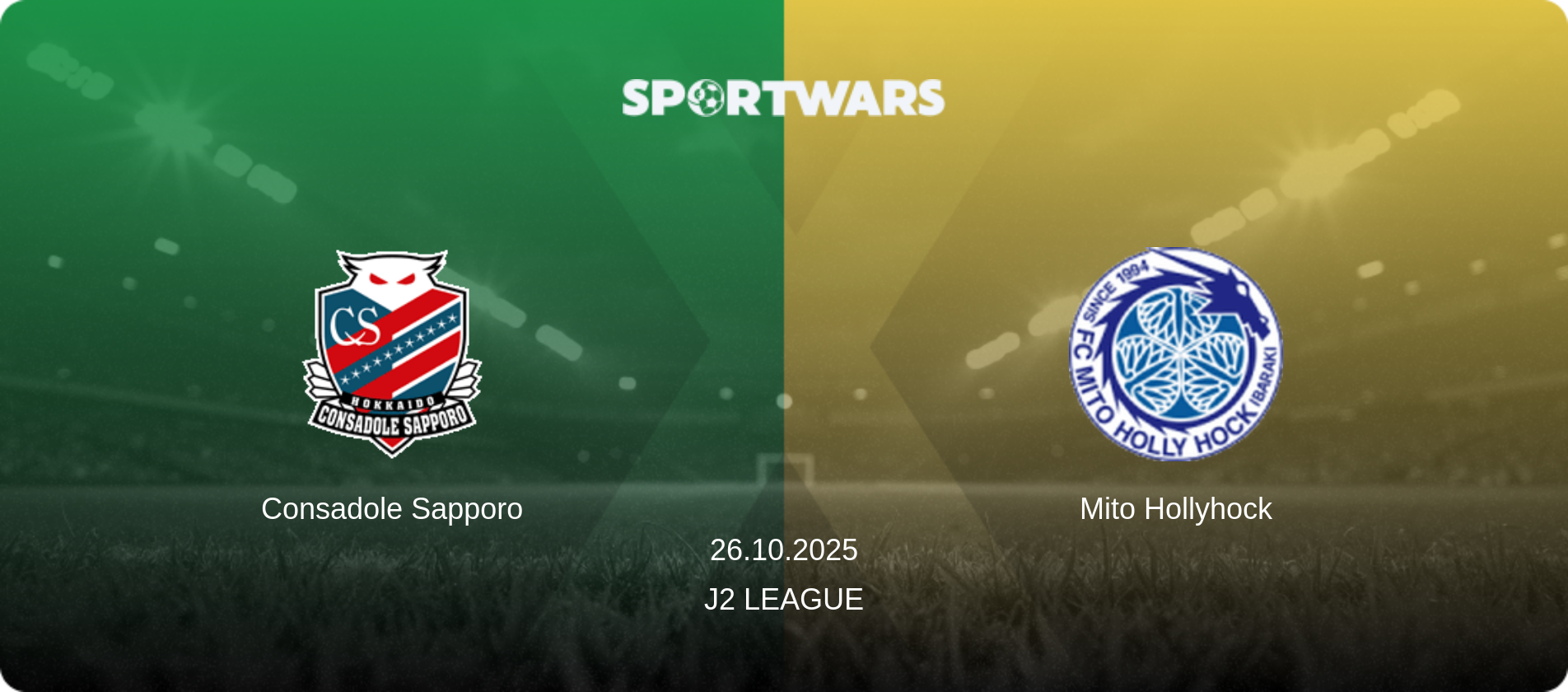 Consadole Sapporo — Mito Hollyhock, 26.10.2025 — J2 League (match preview)