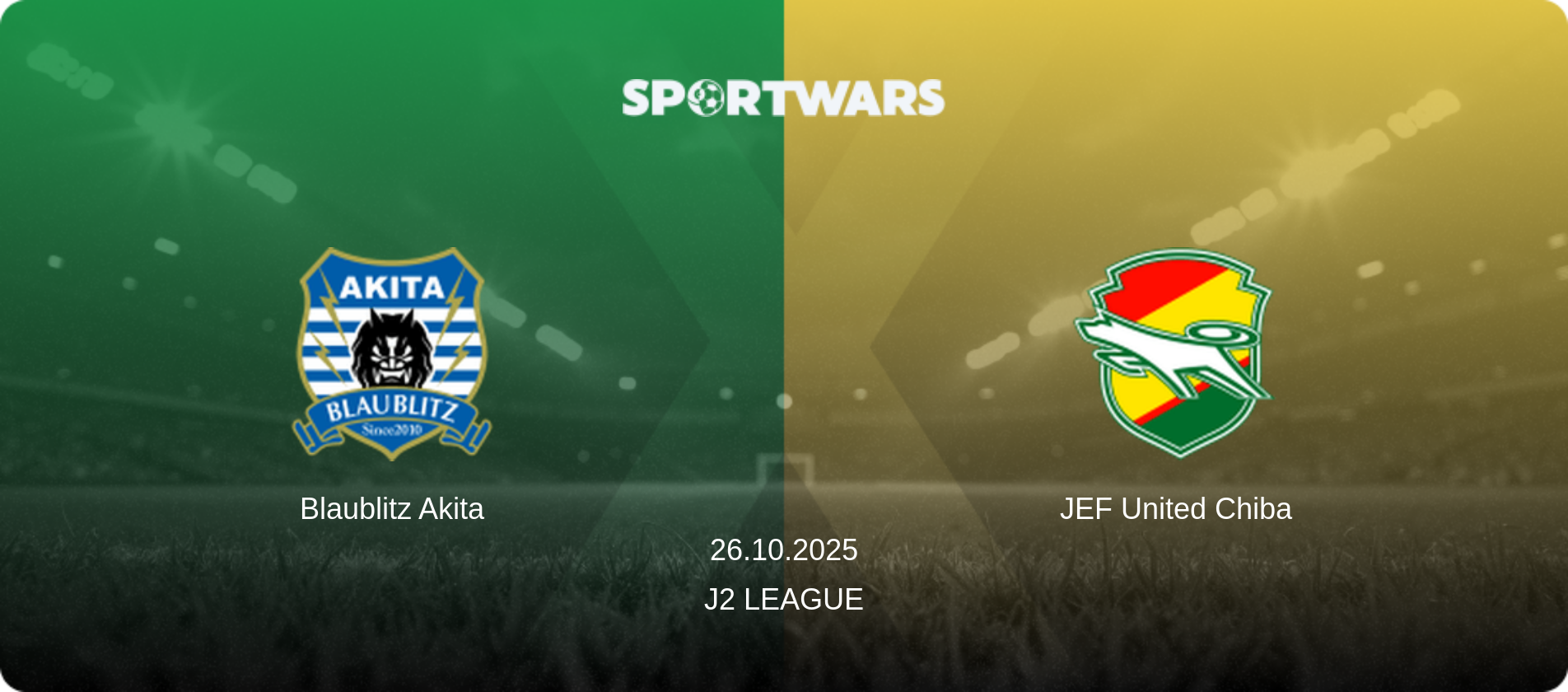 Blaublitz Akita — JEF United Chiba, 26.10.2025 — J2 League (match preview)