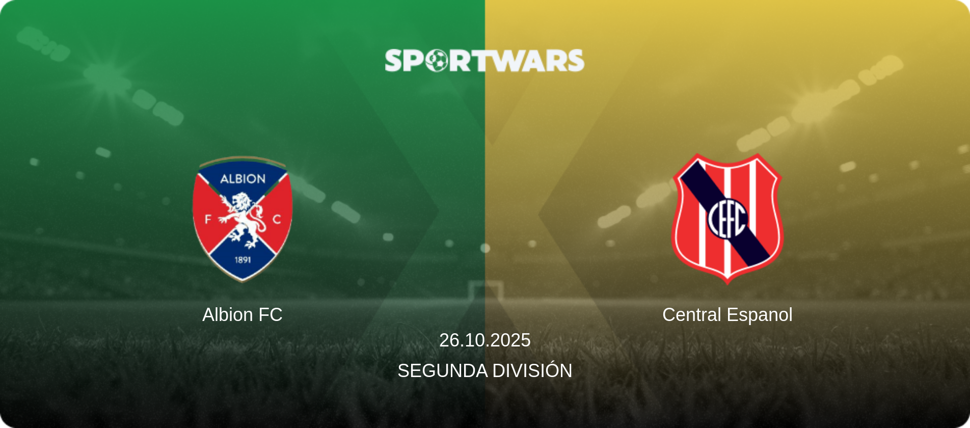 Albion FC — Central Espanol, 26.10.2025 — Segunda División (match preview)