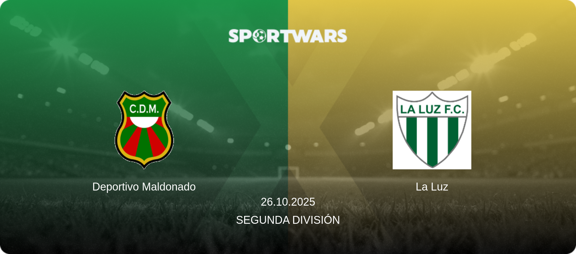 Deportivo Maldonado — La Luz, 26.10.2025 — Segunda División (match preview)