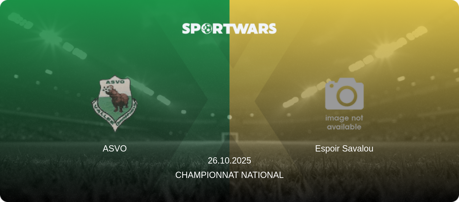 ASVO — Espoir Savalou, 26.10.2025 — Championnat National (match preview)