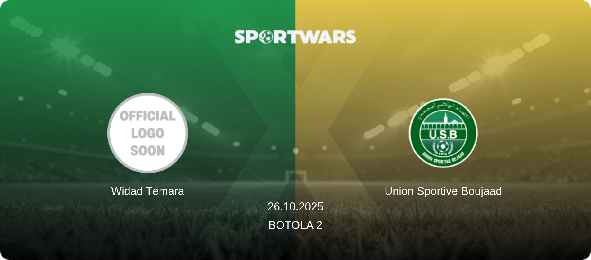 Widad Témara — Union Sportive Boujaad, 26.10.2025 — Botola 2 (match preview)