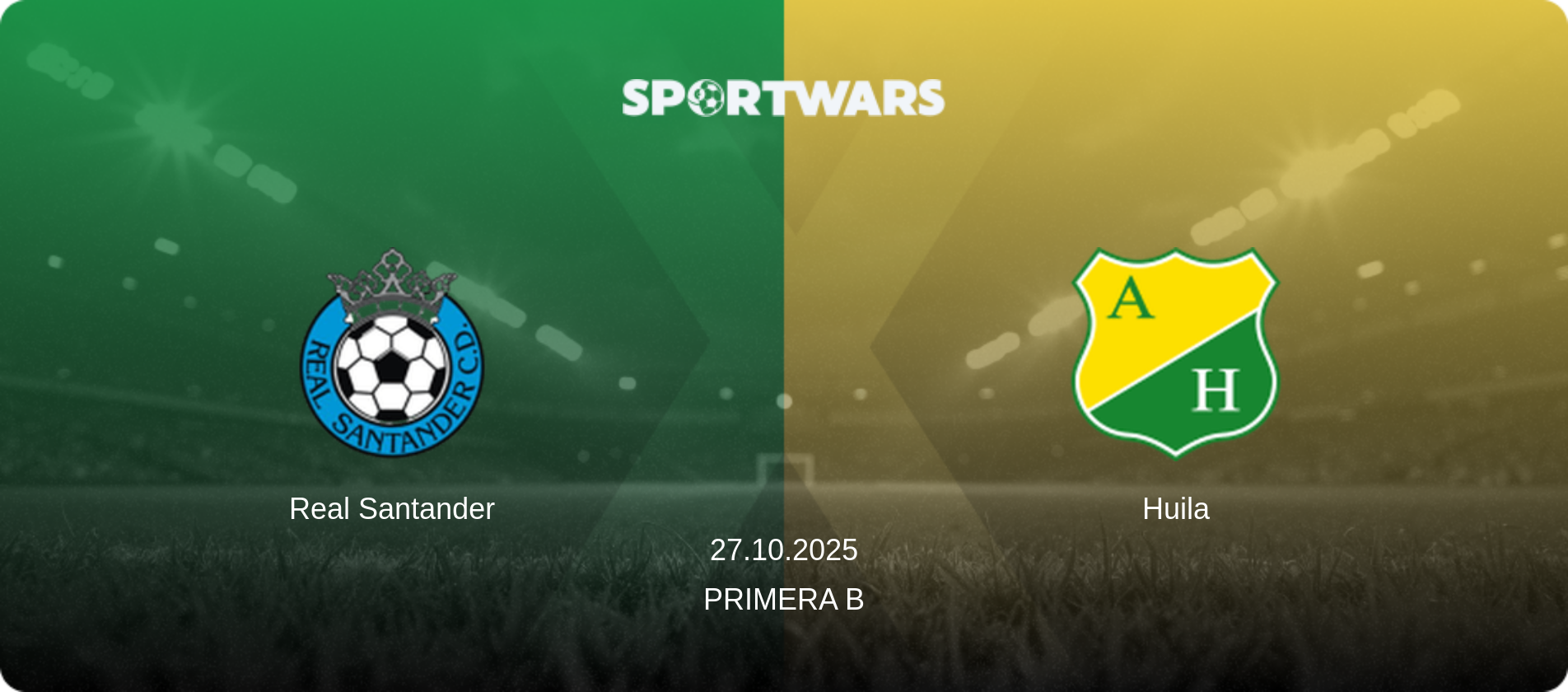 Real Santander — Huila, 27.10.2025 — Primera B (match preview)