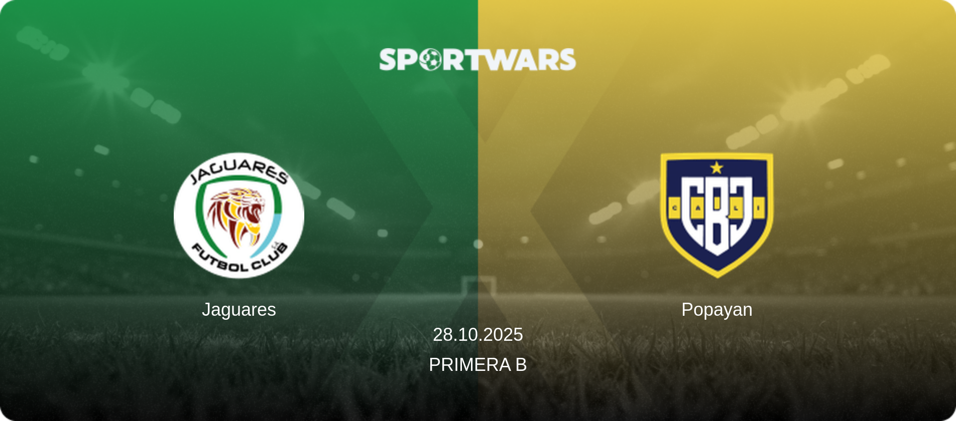 Jaguares — Popayan, 28.10.2025 — Primera B (match preview)