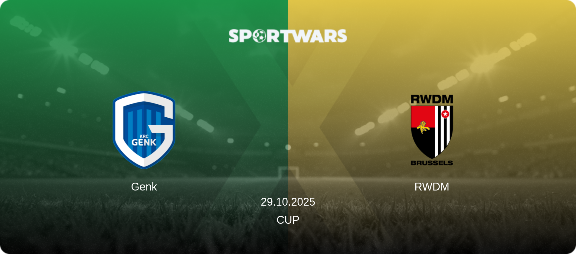 Genk — RWDM, 29.10.2025 — Cup (match preview)