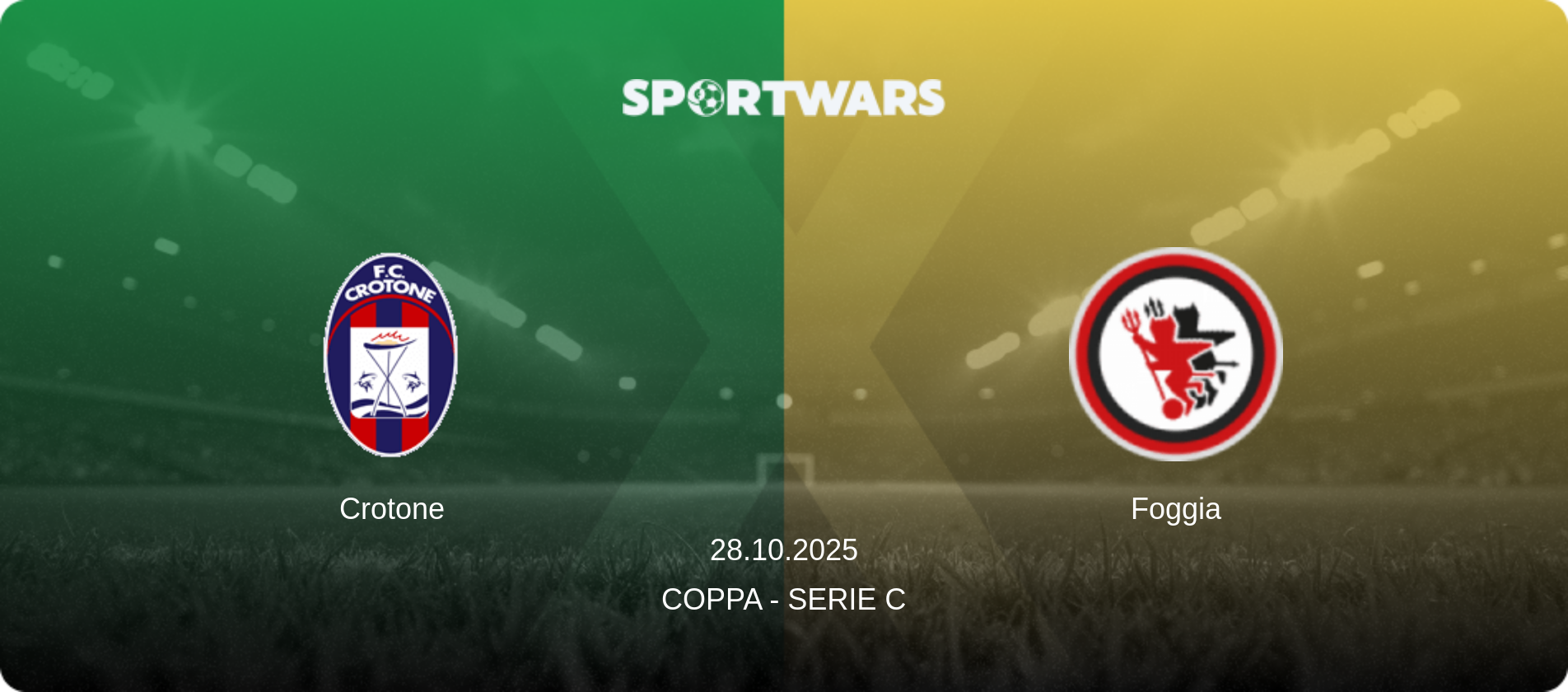 Crotone — Foggia, 28.10.2025 — Coppa - Serie C (match preview)