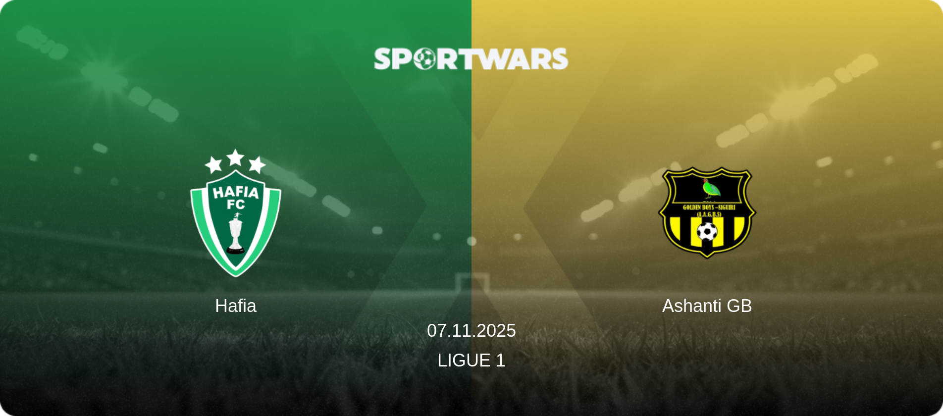 Hafia — Ashanti GB, 07.11.2025 — Ligue 1 (match preview)