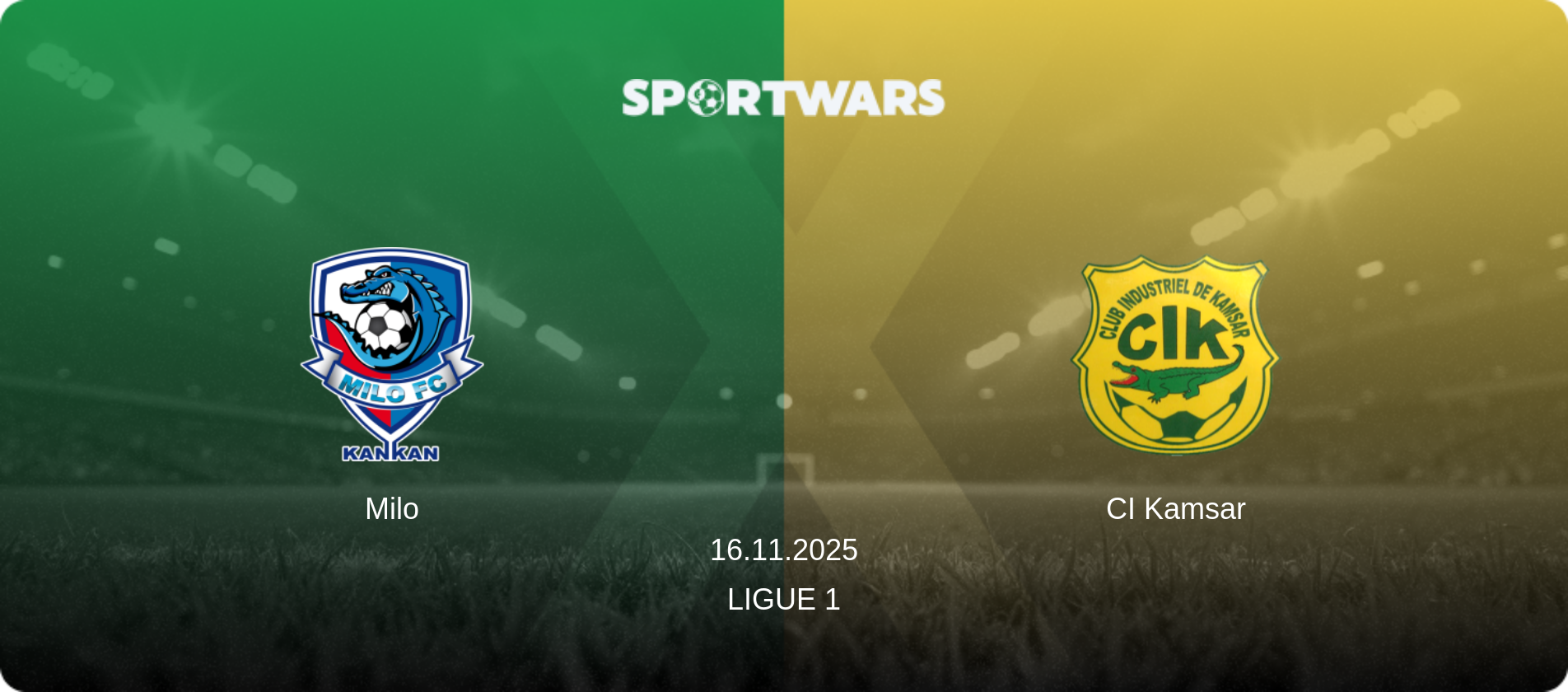 Milo — CI Kamsar, 16.11.2025 — Ligue 1 (match preview)