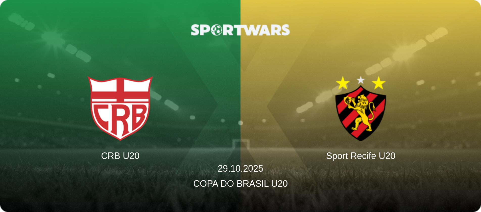 CRB U20 — Sport Recife U20, 29.10.2025 — Copa do Brasil U20 (match preview)