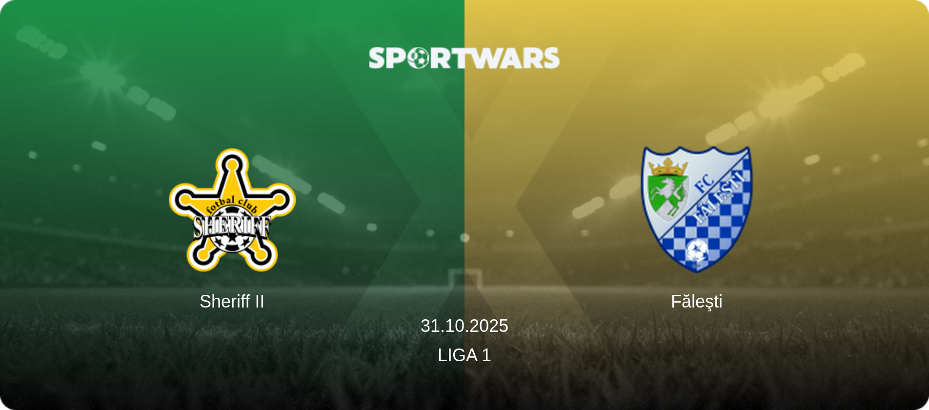 Sheriff II — Făleşti, 31.10.2025 — Liga 1 (match preview)