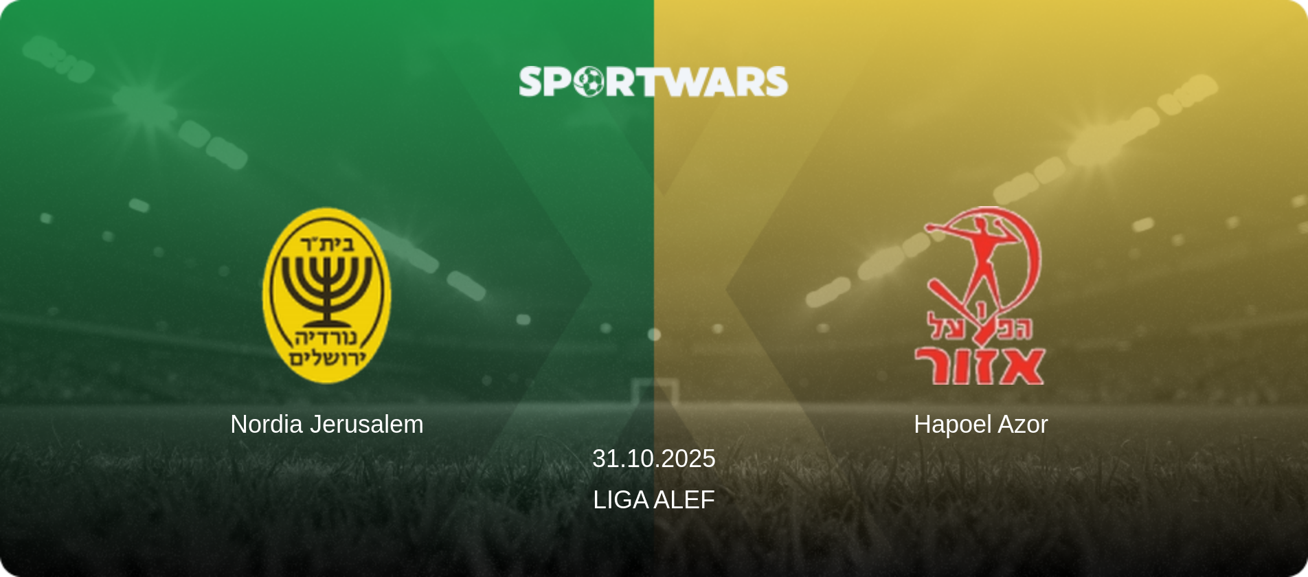 Nordia Jerusalem — Hapoel Azor, 31.10.2025 — Liga Alef (match preview)