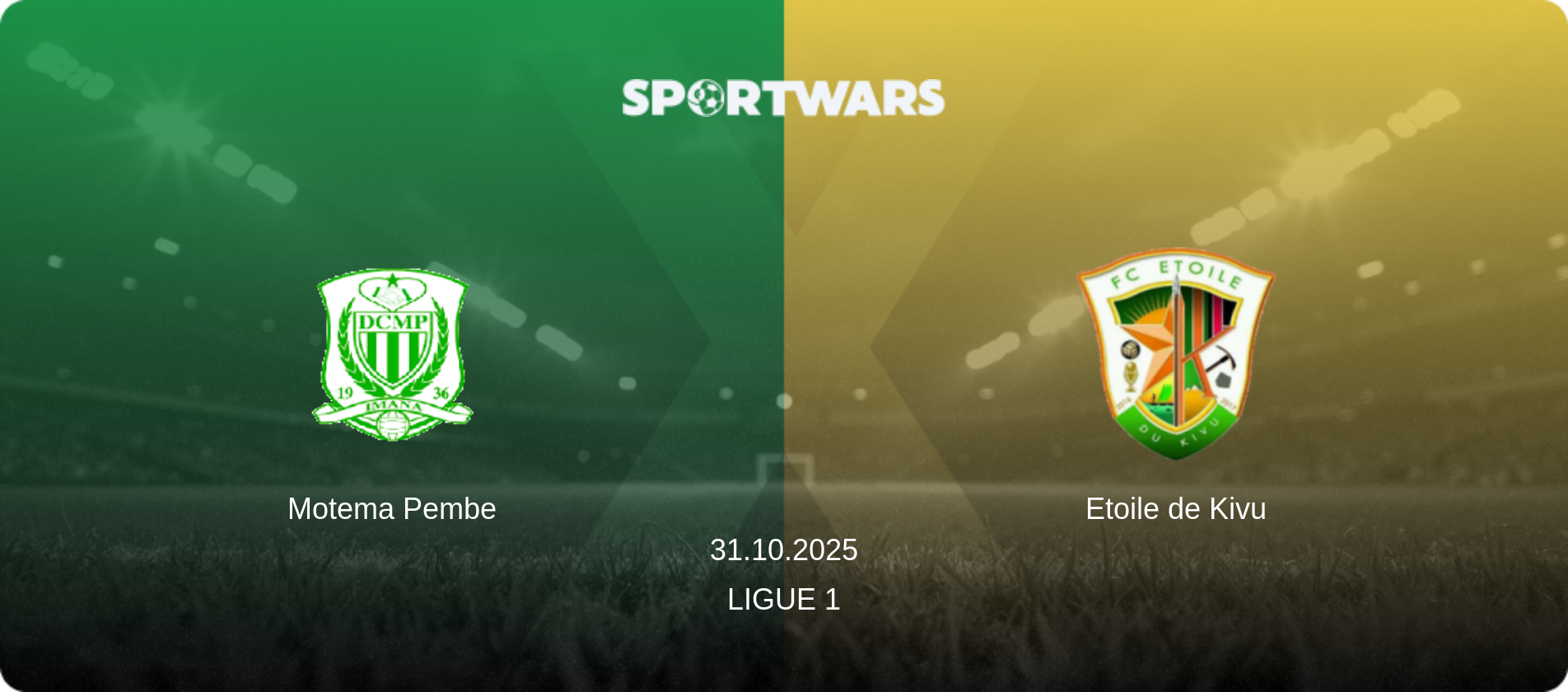 Motema Pembe — Etoile de Kivu, 31.10.2025 — Ligue 1 (match preview)