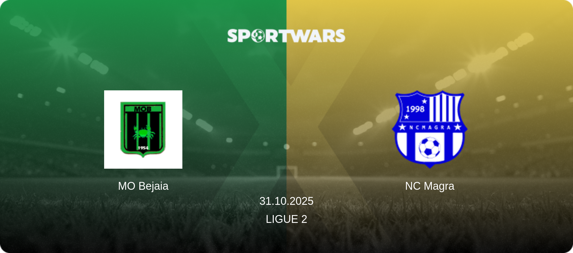 MO Bejaia — NC Magra, 31.10.2025 — Ligue 2 (match preview)