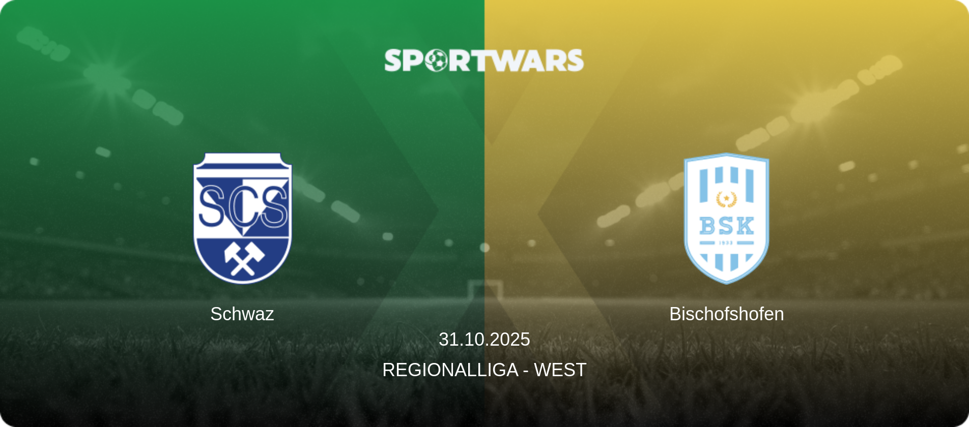 Schwaz — Bischofshofen, 31.10.2025 — Regionalliga - West (match preview)