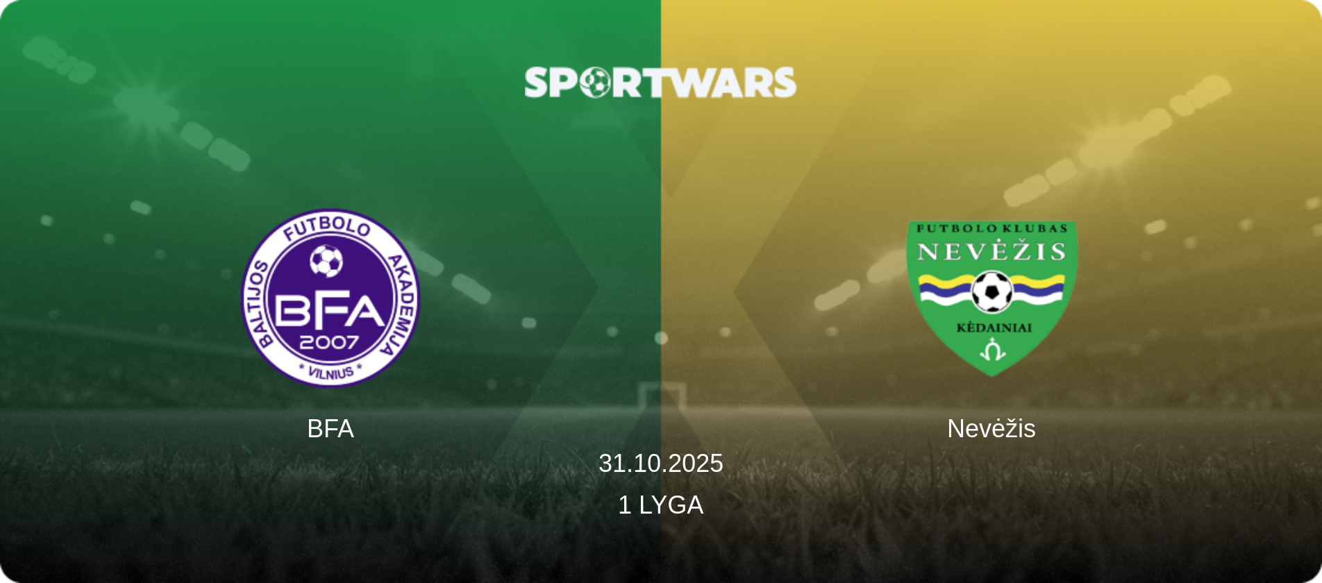 BFA — Nevėžis, 31.10.2025 — 1 Lyga (match preview)