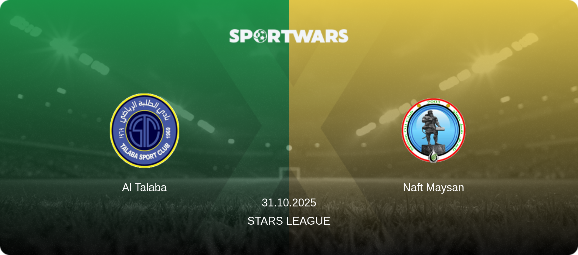 Al Talaba — Naft Maysan, 31.10.2025 — Stars League (match preview)